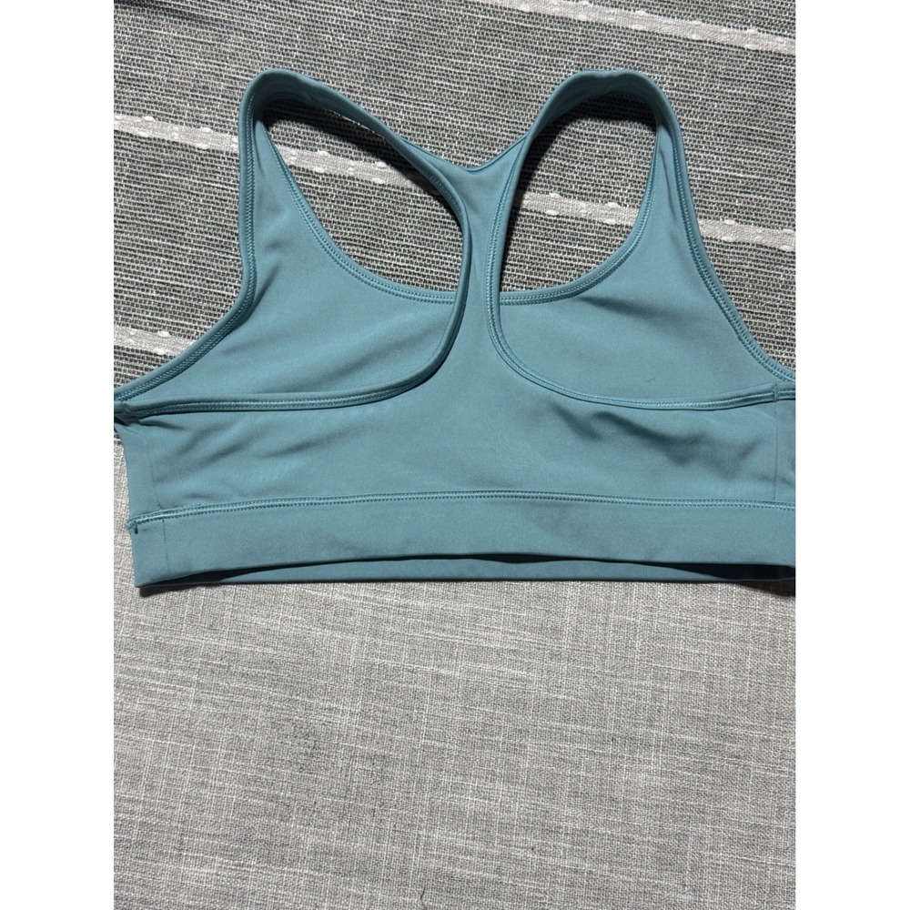 Nike Swoosh Dri-FIT Kids Sports Bra Teal Blue Large Racerback Athletic Top - Picture 3 of 4